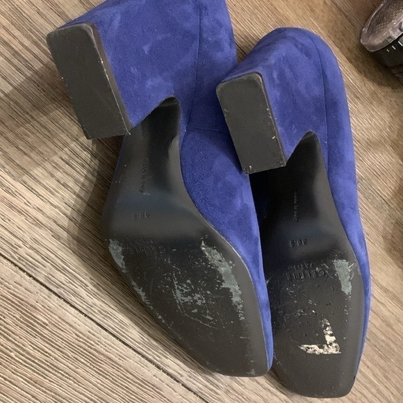 Celine Deep Blue Suede Heels - Picture 14 of 16